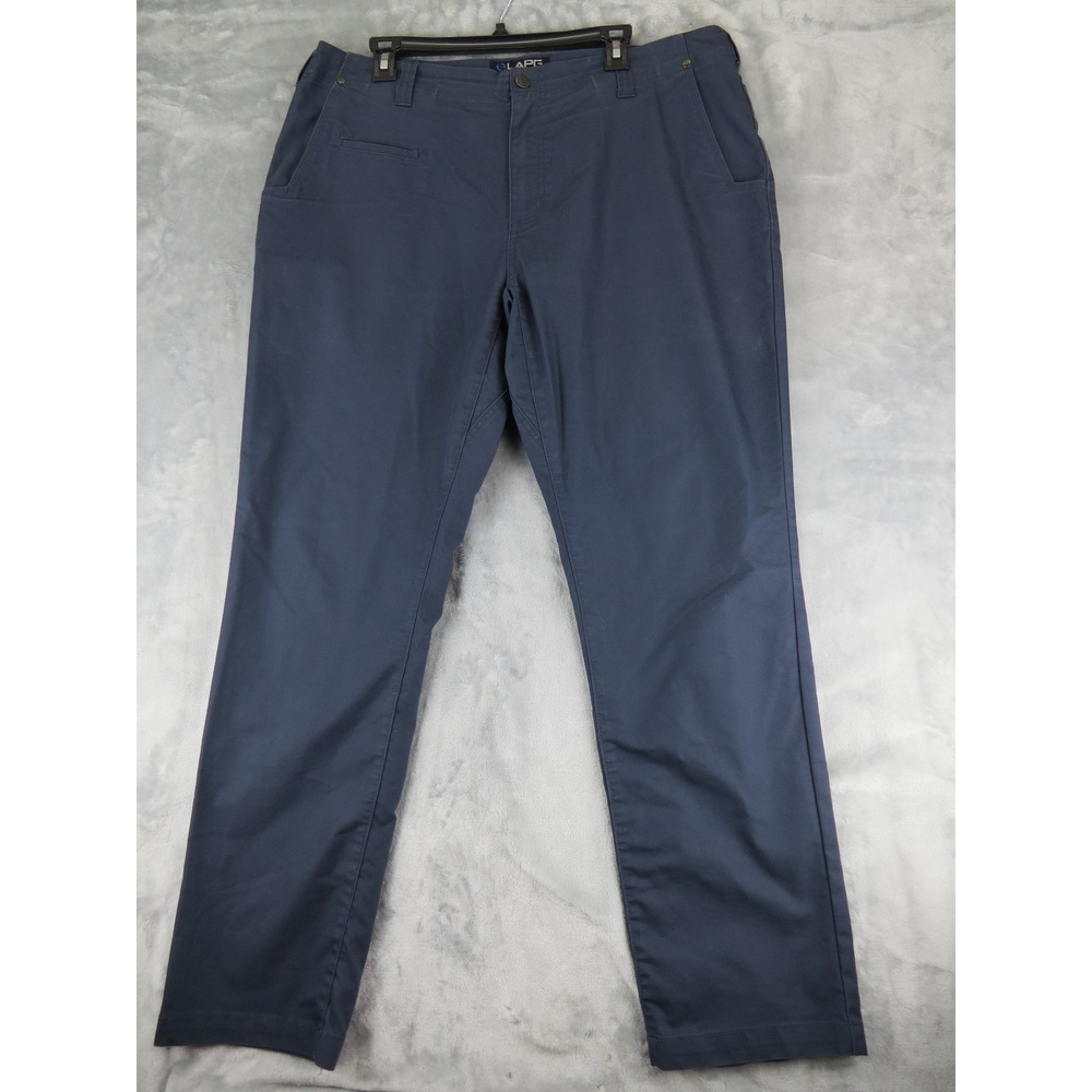 LAPG Chino Pants‎ Midnight Blue Straight Fit Men's Size 38x32 Polyester blend